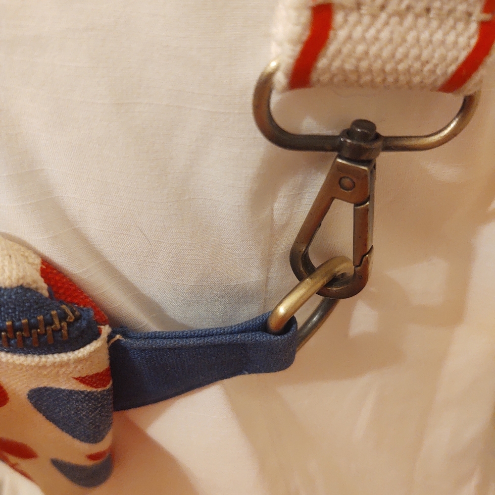 Hotel MAGIQUE + Anthropologie Red and Blue Heart Print Canvas Waist Bag - Picture 11 of 11